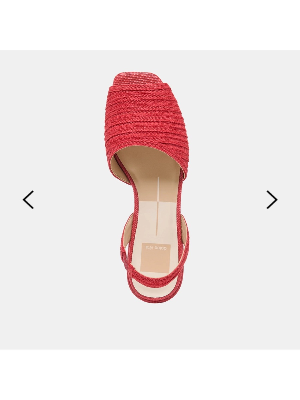 Red Woven Slingback Sandal - Women